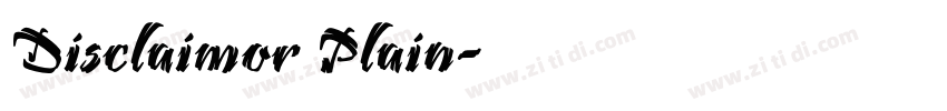 Disclaimor Plain字体转换